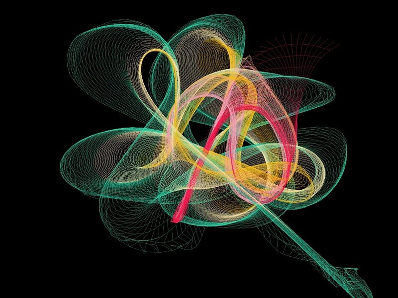 Colorful Abstract Lines — Green, Dynamic, Curves