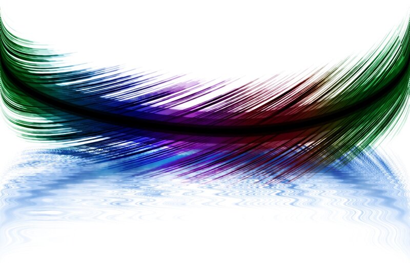 Colorful Abstract Lines — Green, Dynamic, Reflection