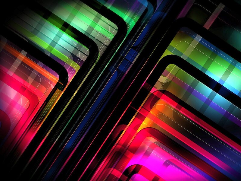Colorful Abstract Lines — Green, Dynamic
