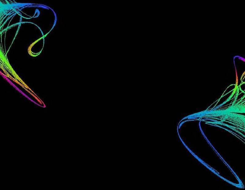 colorful abstract lines on black