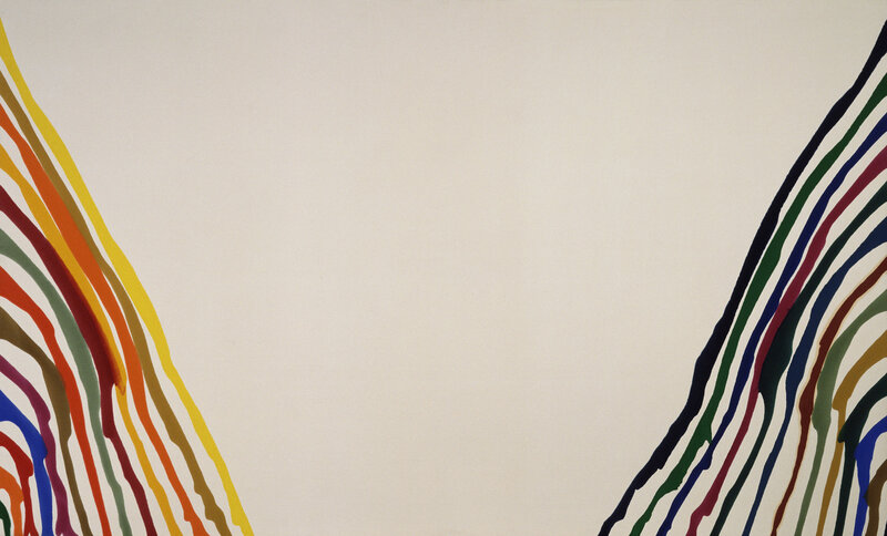 Colorful abstract lines on white