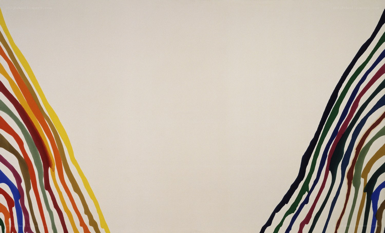 Colorful abstract lines on white