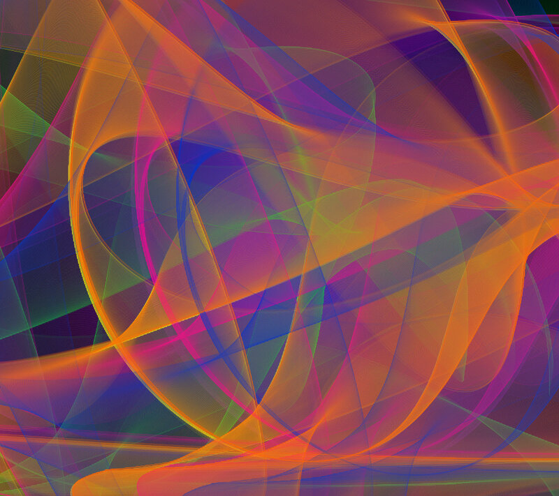 Colorful Abstract Lines — Orange
