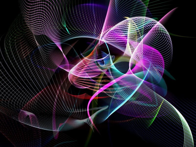 Colorful Abstract Lines — Purple