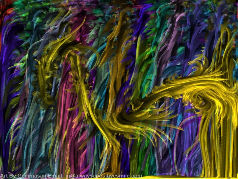 Colorful Abstract Lines — Yellow, Dynamic, Colors