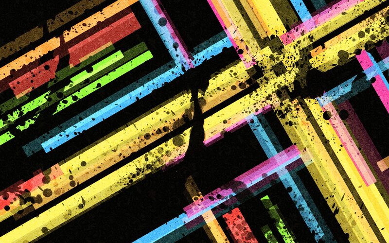 Colorful Abstract Lines — Yellow, Dynamic