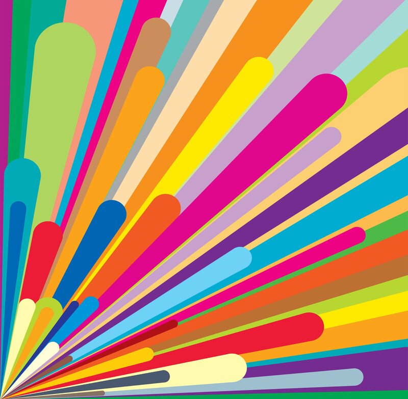 Colorful Abstract Lines — Yellow, Vibrant, Rays