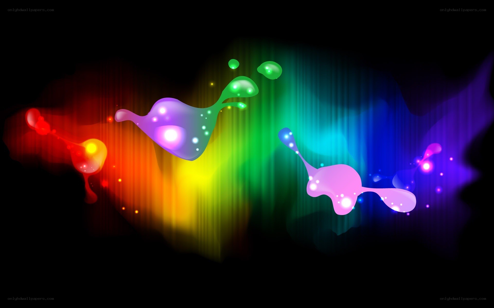 colorful abstract liquid splashes