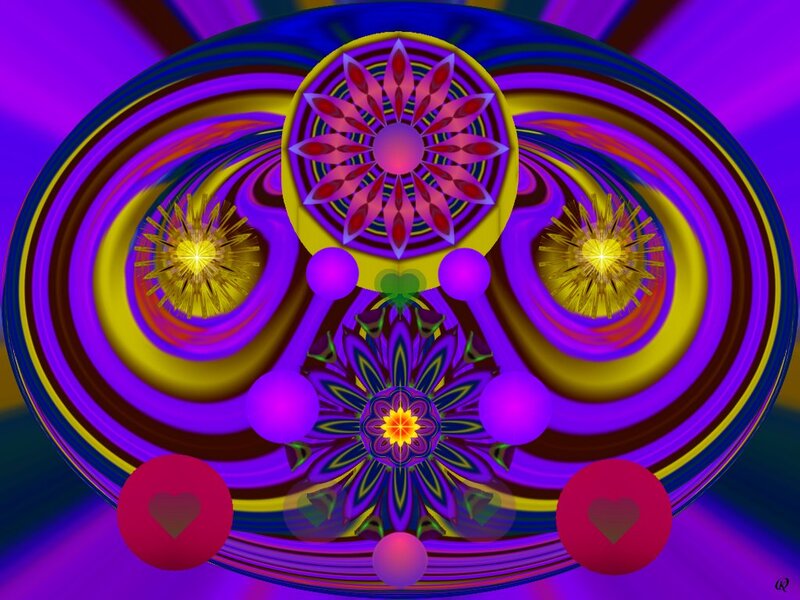 Colorful Abstract Mandala — Purple