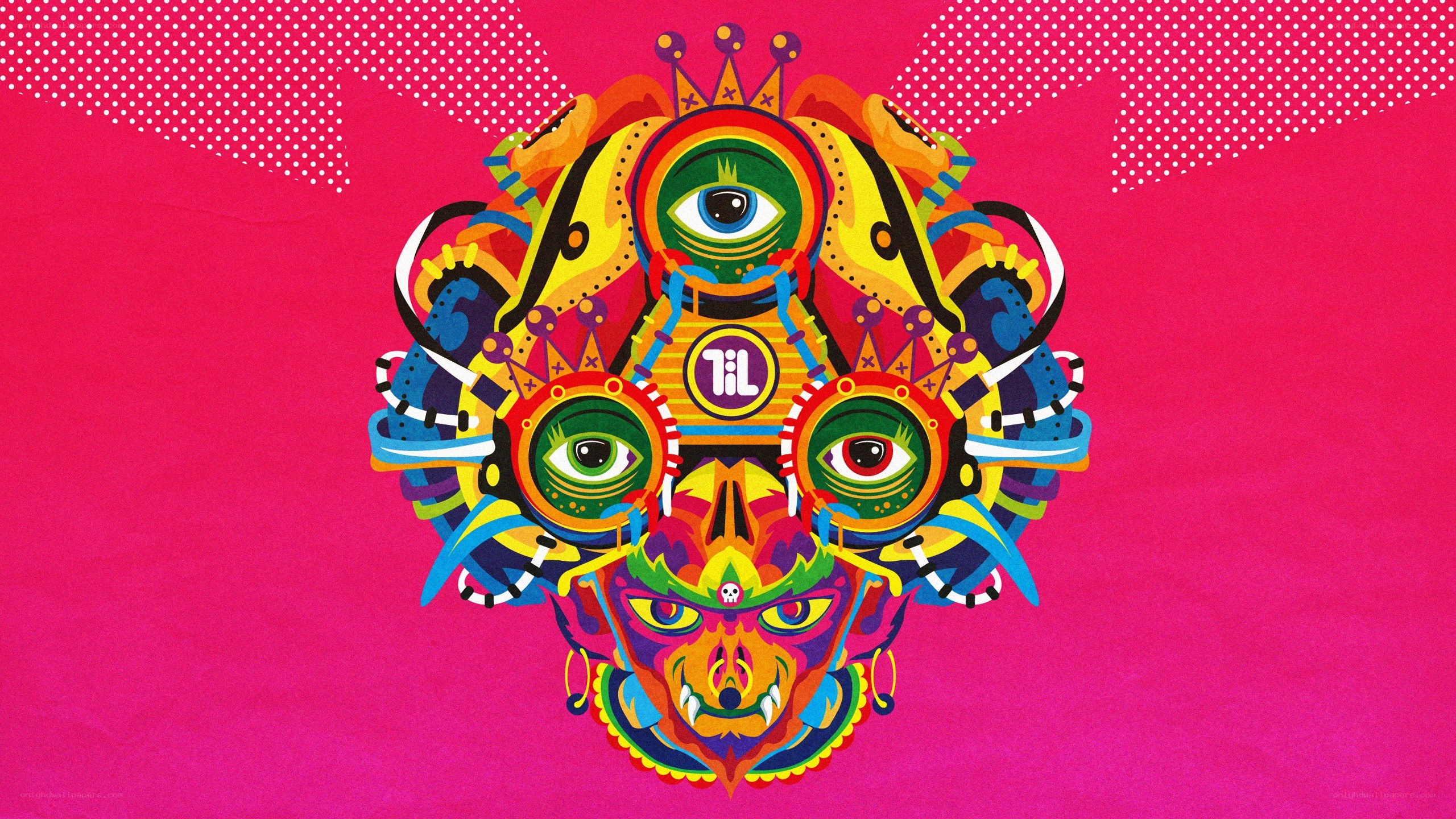 colorful abstract mask art
