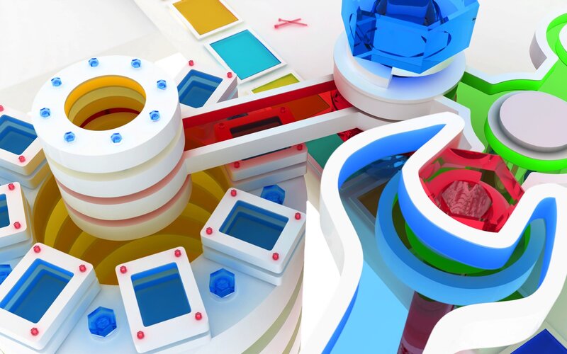 colorful abstract mechanical structure