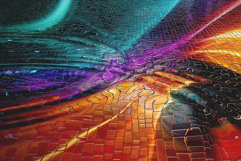 Colorful abstract mosaic surface
