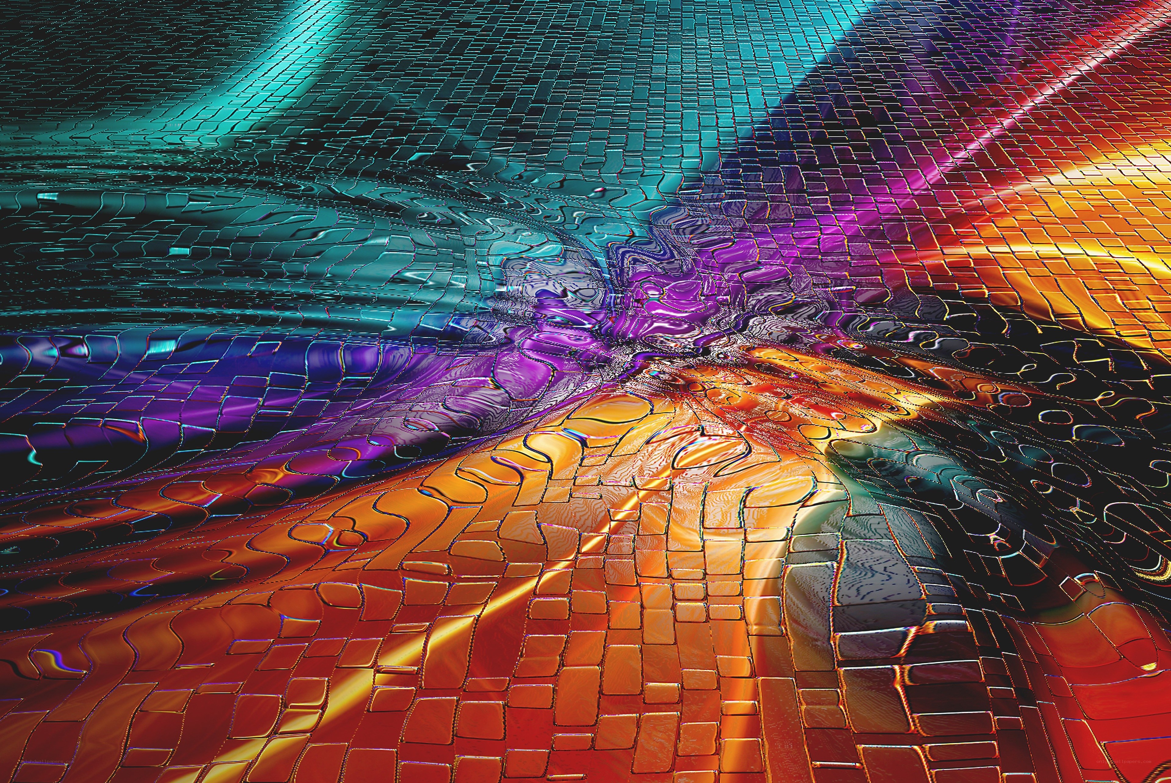 Colorful abstract mosaic surface
