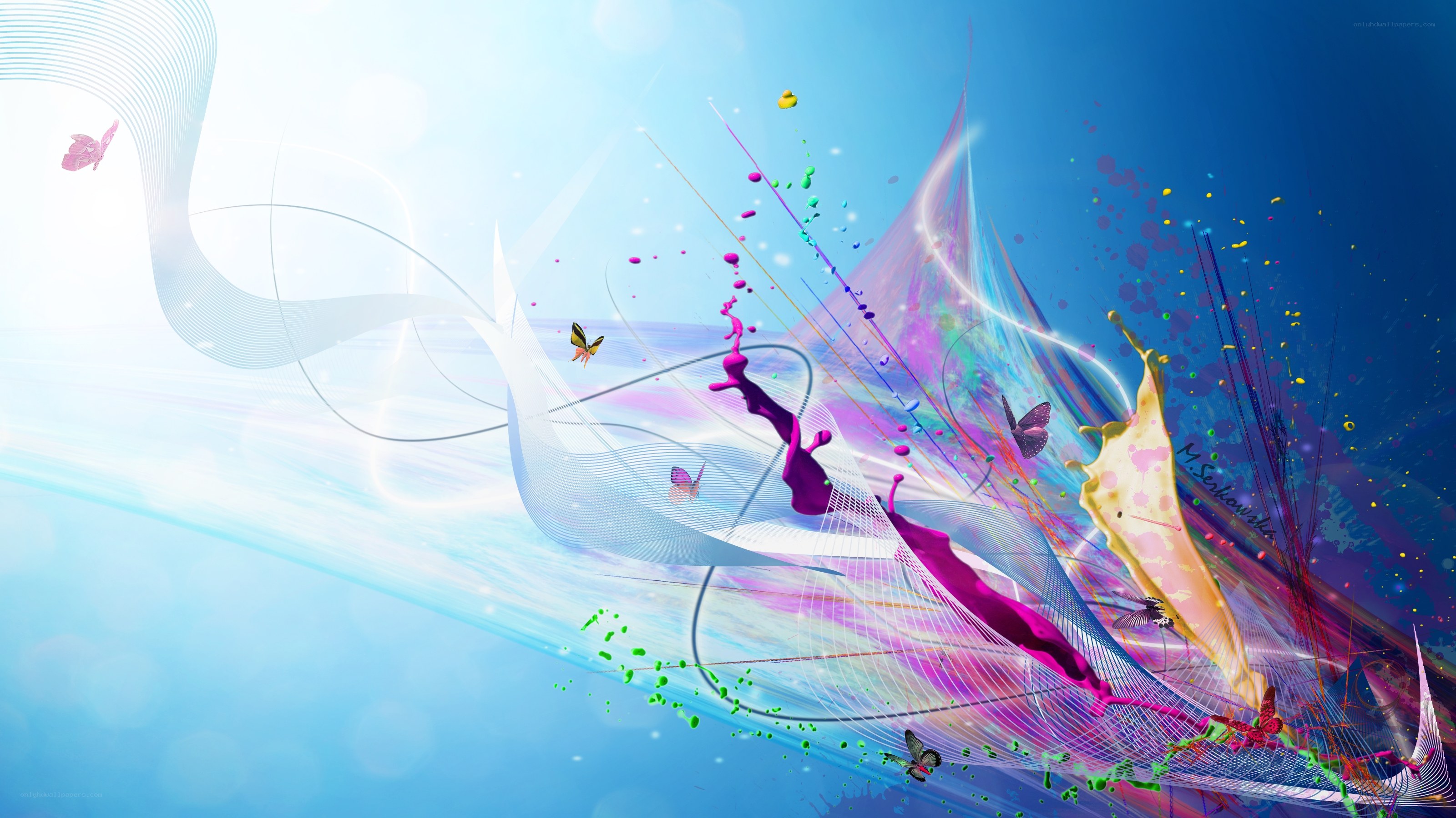 Colorful abstract motion art
