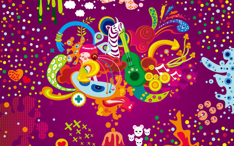 colorful abstract music illustration