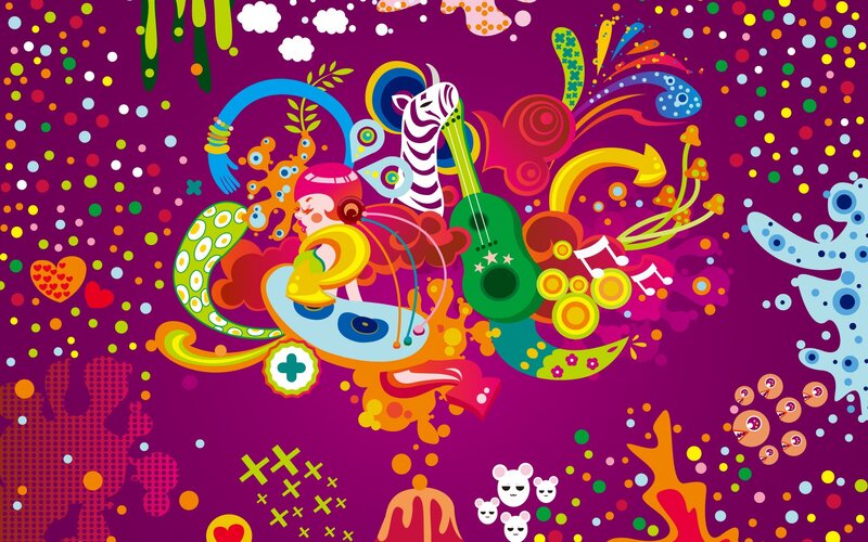 colorful abstract music illustration