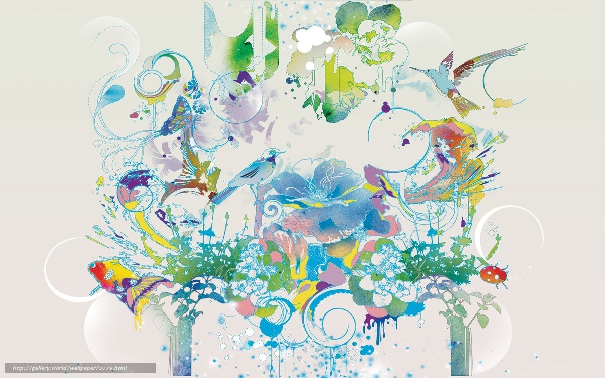 colorful abstract nature art