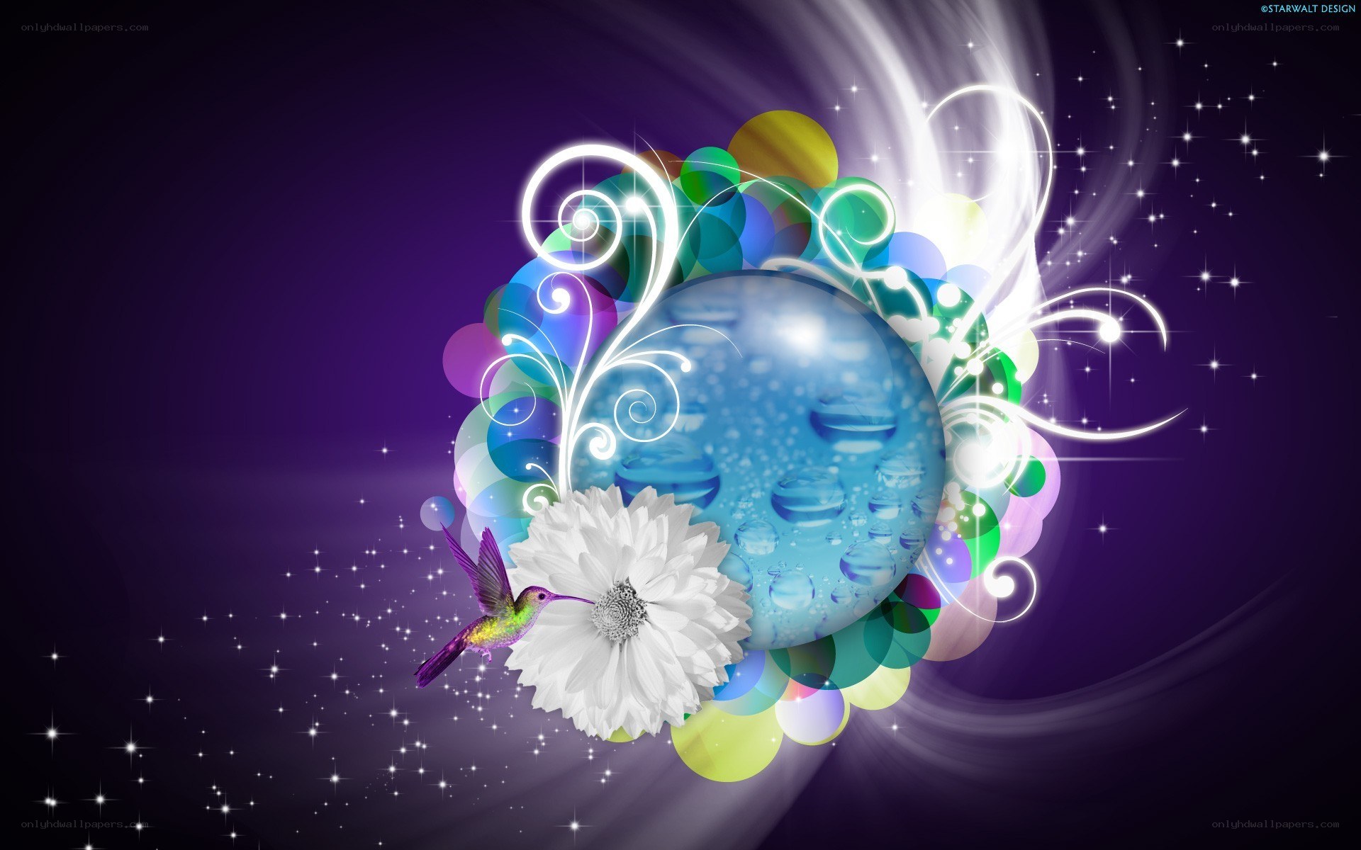Colorful abstract nature scene