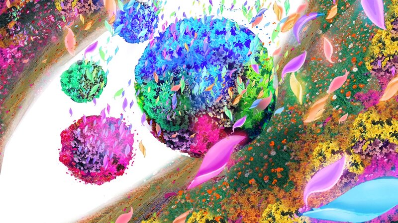 colorful abstract nature scene