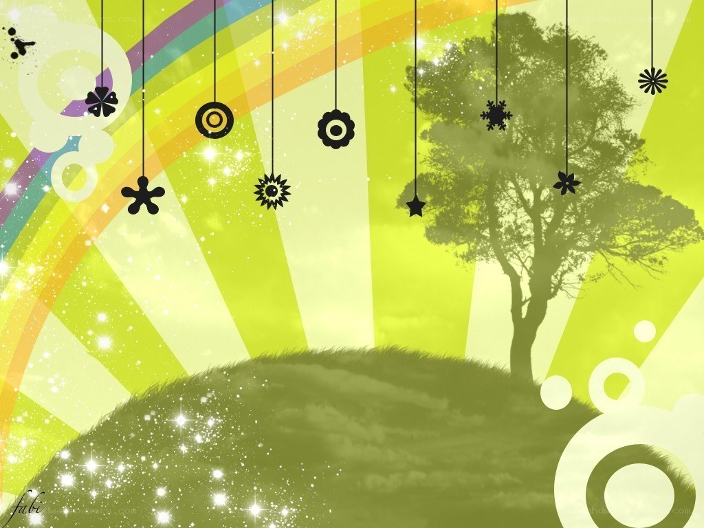 colorful abstract nature scene