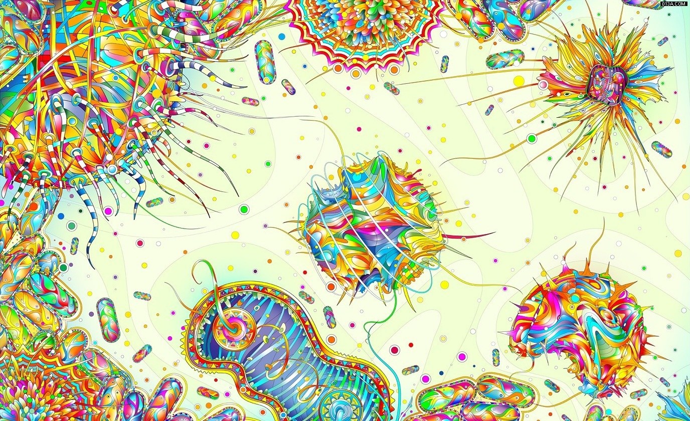 colorful abstract organisms