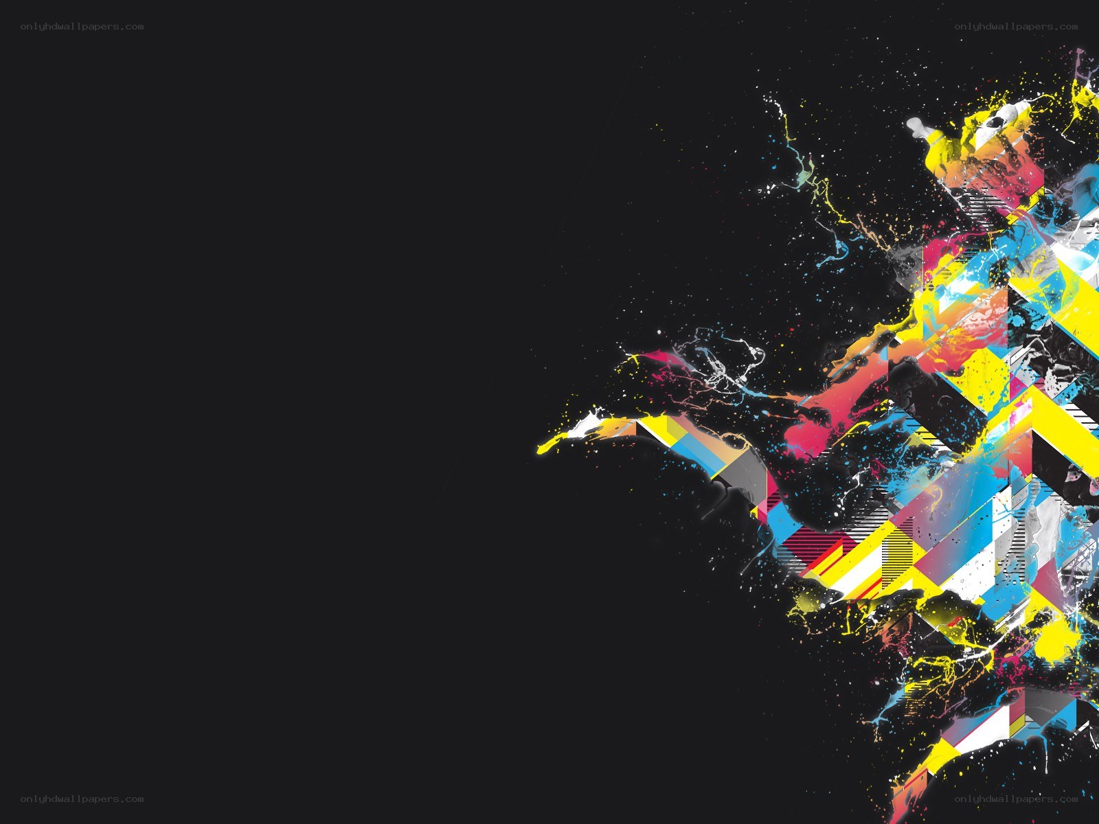 colorful abstract paint splatter