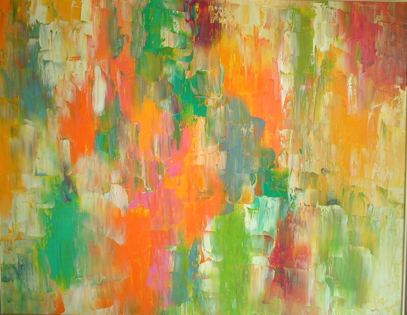 Colorful Abstract Painting — Green