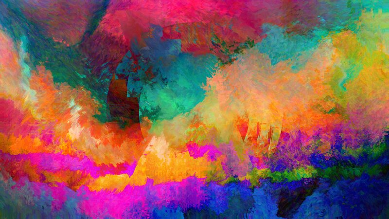 Colorful Abstract Painting — Pink