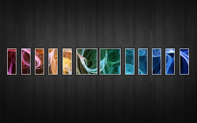 Colorful Abstract Panels — Black
