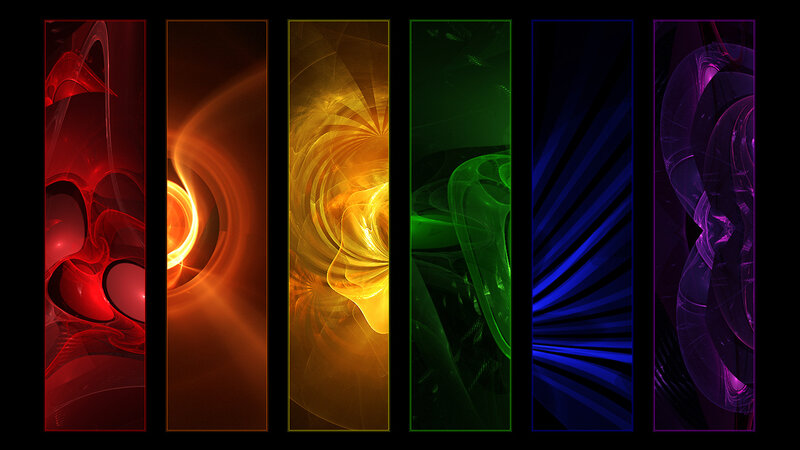 Colorful Abstract Panels — Red