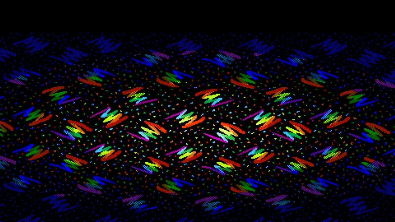 Colorful Abstract Pattern — Black, Chaotic, Digital Art, Dots