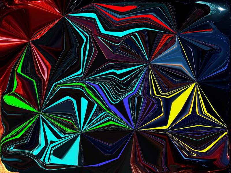 Colorful Abstract Pattern — Black, Dynamic