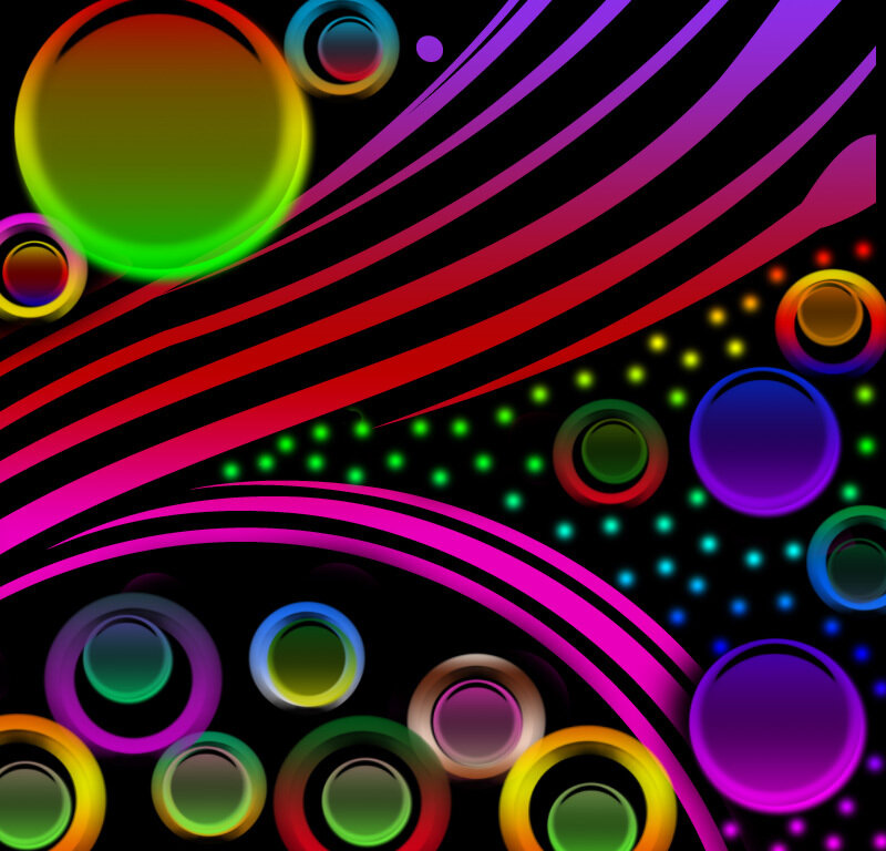 Colorful Abstract Pattern — Black
