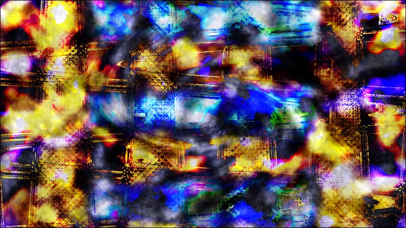 Colorful Abstract Pattern — Blue, Chaotic, Smoke