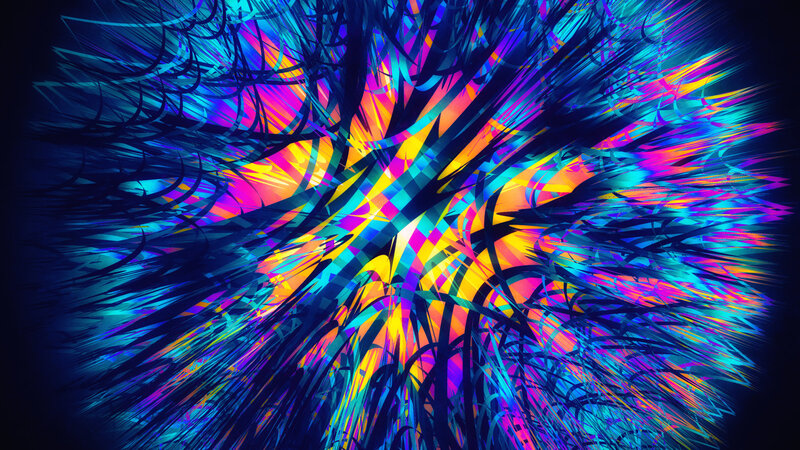 Colorful Abstract Pattern — Blue, Energetic