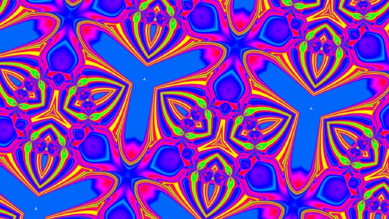 Colorful Abstract Pattern — Blue, Hypnotic, Geometric Shapes
