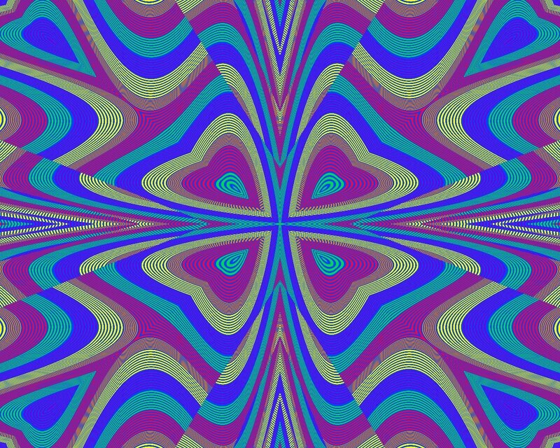 Colorful Abstract Pattern — Blue, Hypnotic, Lines, Shapes