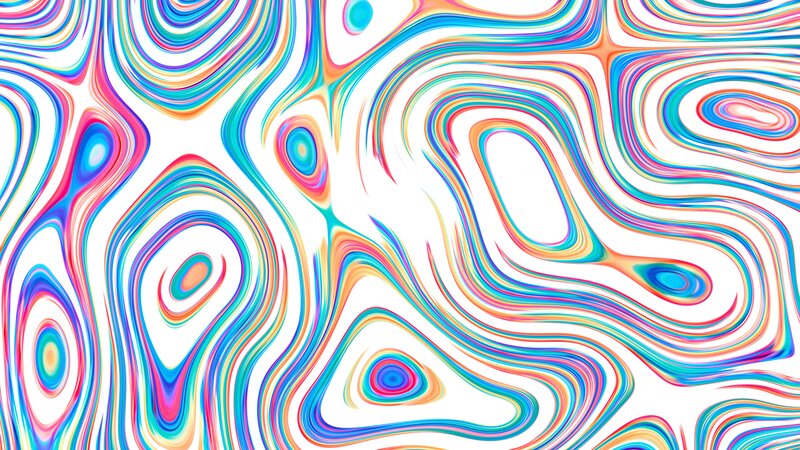 Colorful Abstract Pattern — Blue, Hypnotic, Lines