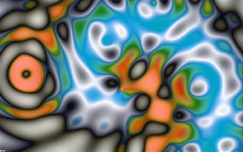 Colorful Abstract Pattern — Blue, Hypnotic, Swirls, Circles