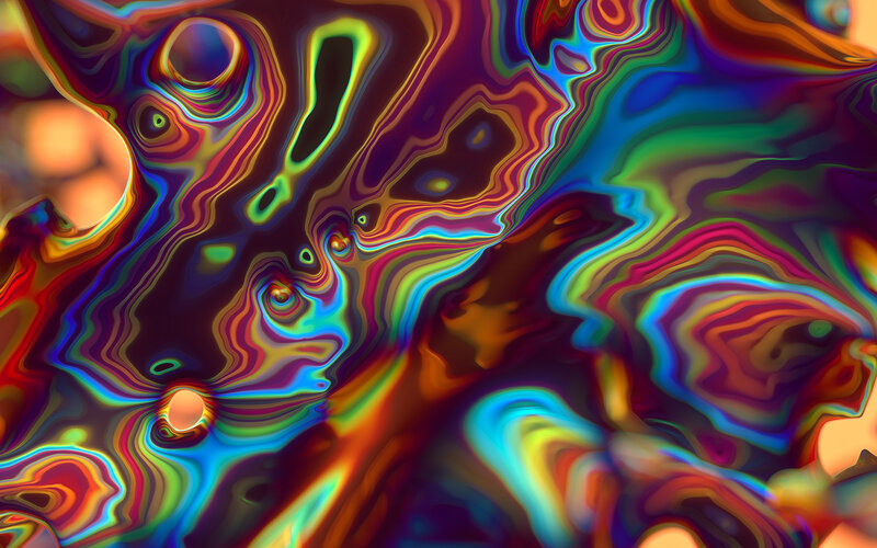 Colorful Abstract Pattern — Blue, Hypnotic, Swirls