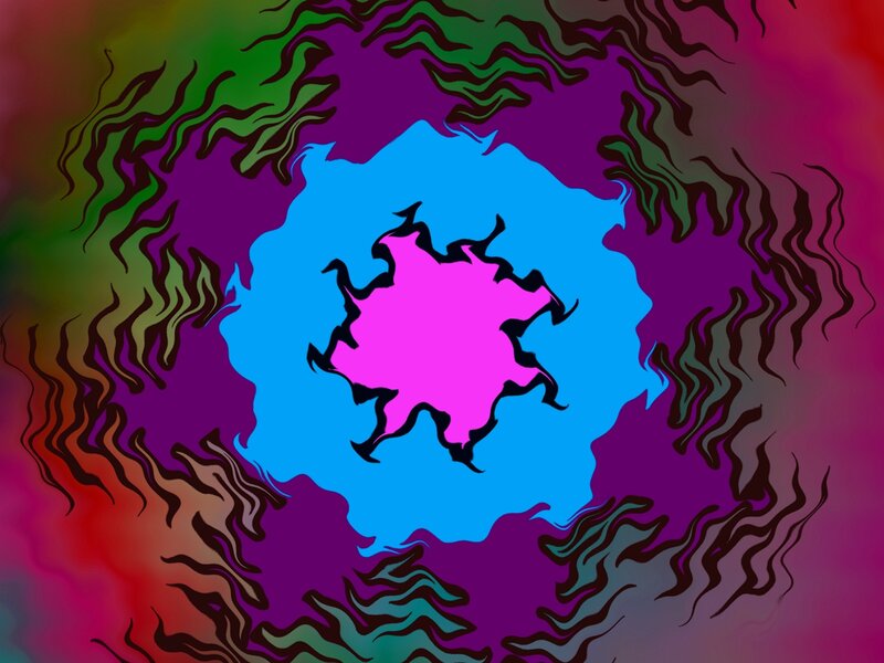 Colorful Abstract Pattern — Blue, Vibrant, Blue Circle