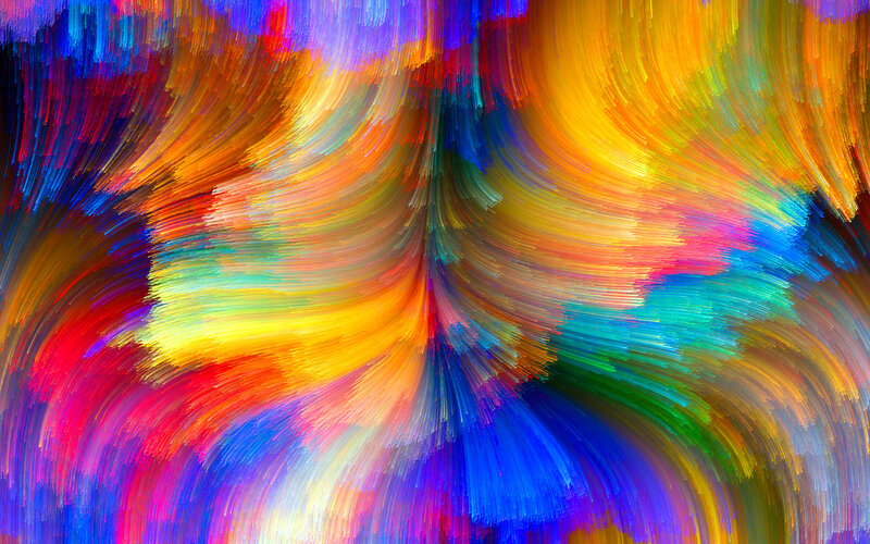 Colorful Abstract Pattern — Blue, Vibrant, Colors, Brushstrokes