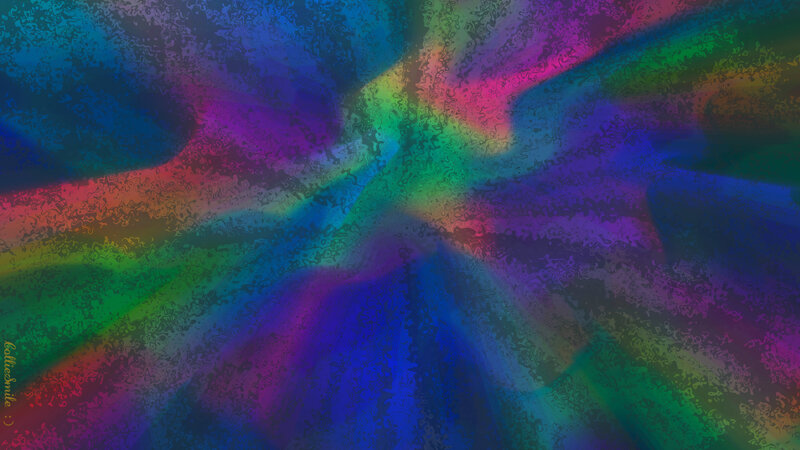 Colorful Abstract Pattern — Blue, Vibrant, Colors, Light Rays