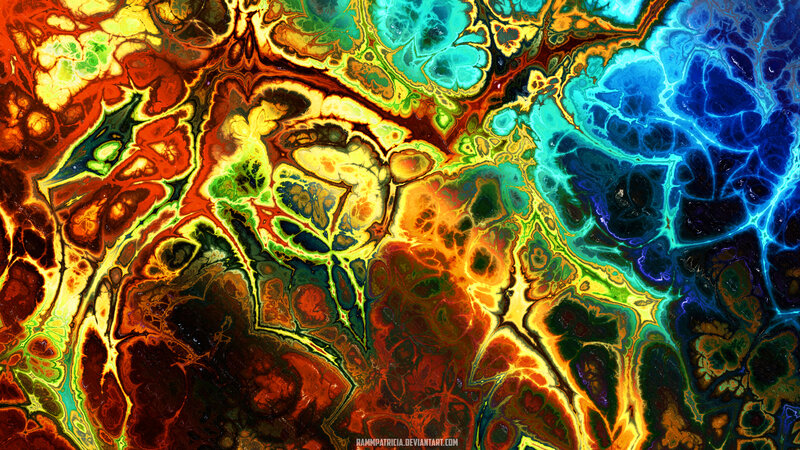Colorful Abstract Pattern — Blue, Vibrant, Colors, Patterns, Fluid