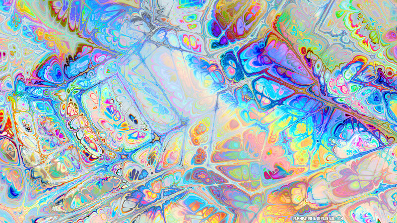 Colorful Abstract Pattern — Blue, Vibrant, Colors, Shapes, Patterns