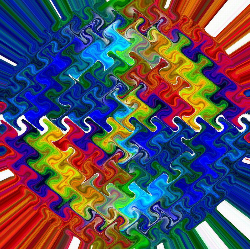 Colorful Abstract Pattern — Blue, Vibrant, Colors