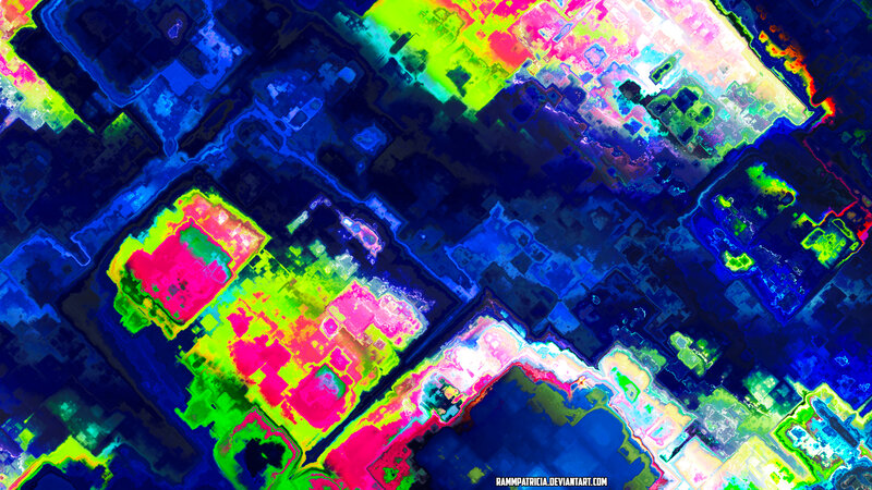 Colorful Abstract Pattern — Blue, Vibrant, Digital Art, Colors
