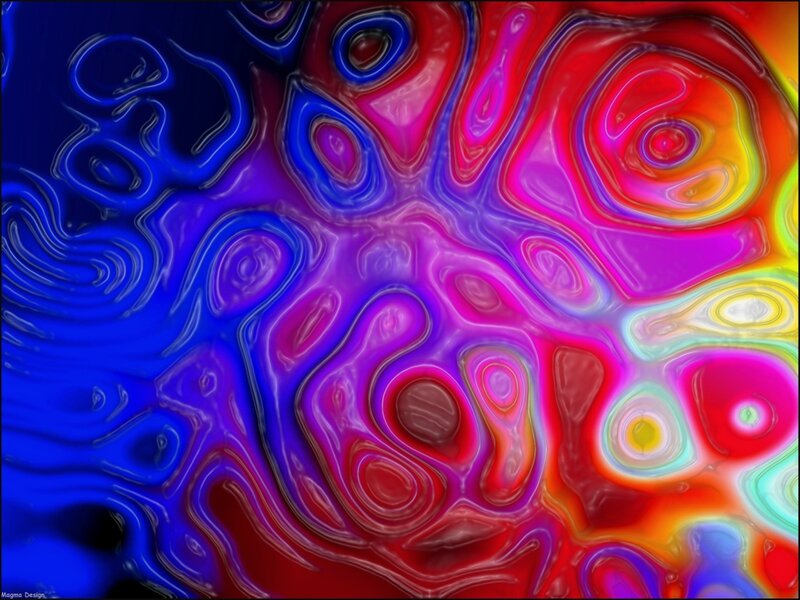Colorful Abstract Pattern — Blue, Vibrant, Digital Art, Swirls