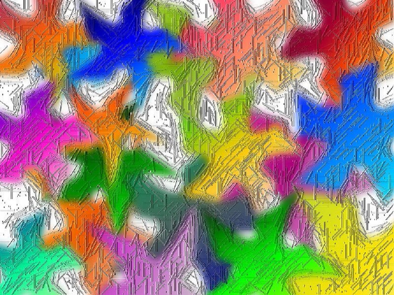 Colorful Abstract Pattern — Blue, Vibrant, Lines