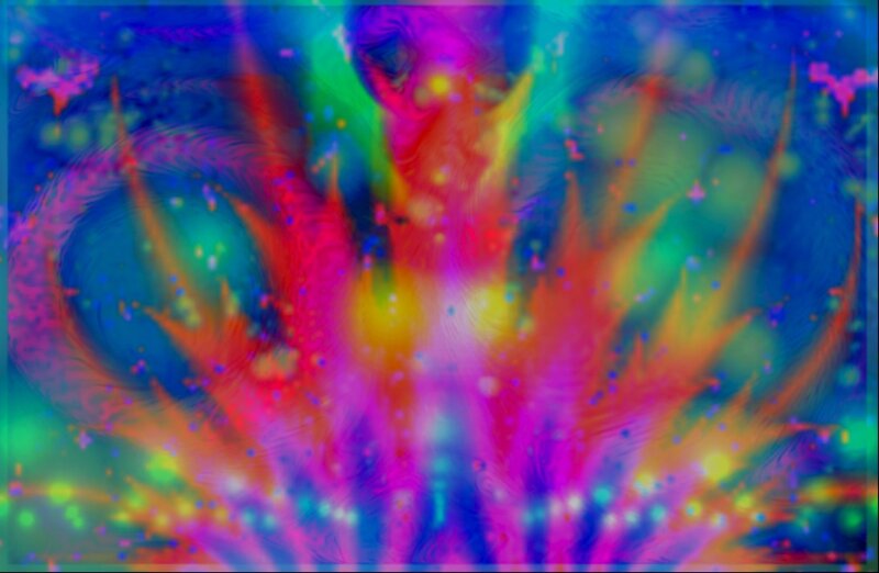 Colorful Abstract Pattern — Blue, Vibrant, Splashes